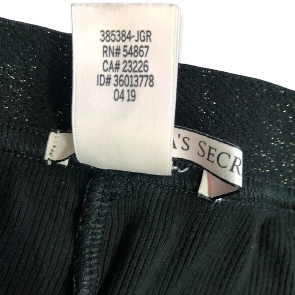 Victoria’s Secret Ribbed Gold / Black Waistband Loungewear Pants - Picture 5 of 6